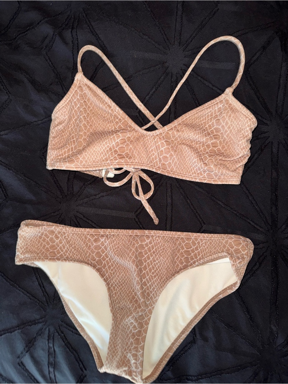 Hula Honey Tan Snake-Print Bikini Set